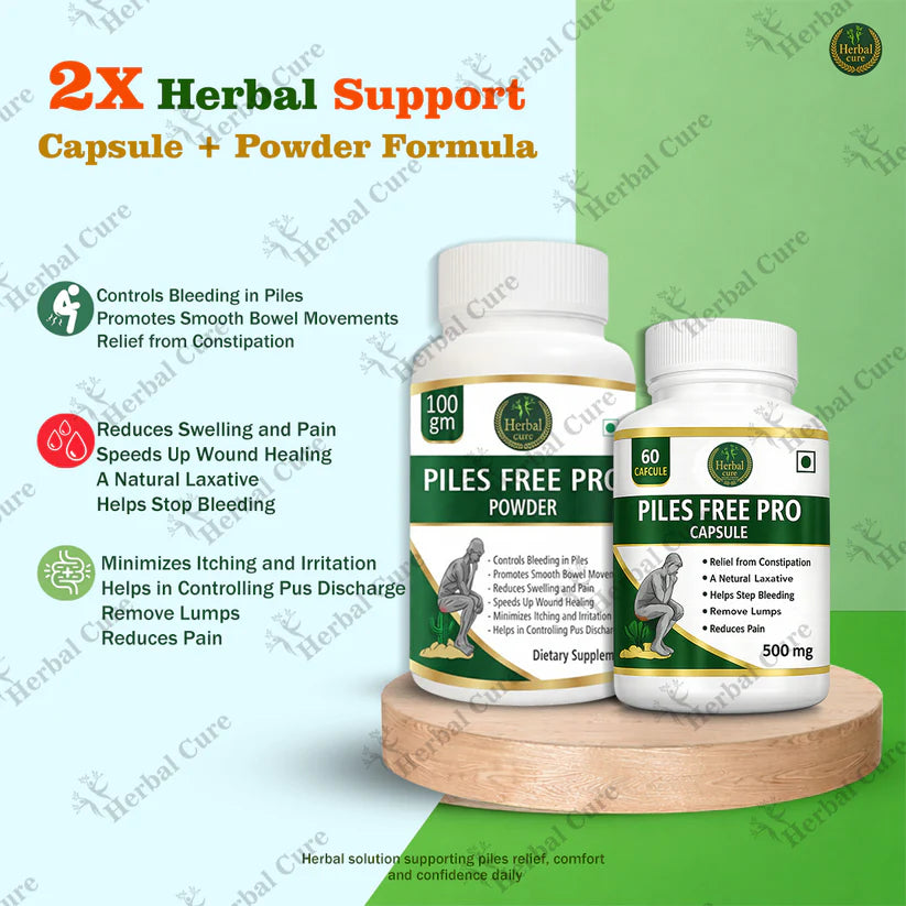 Combo of Piles free Pro Capsule and Powder