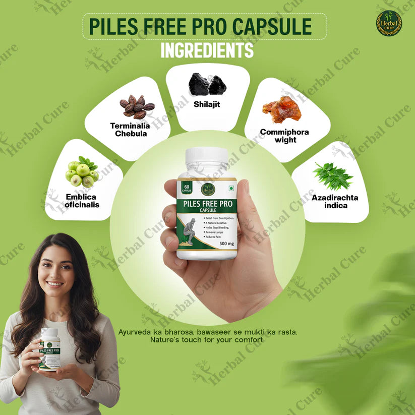 Combo of Piles free Pro Capsule and Powder