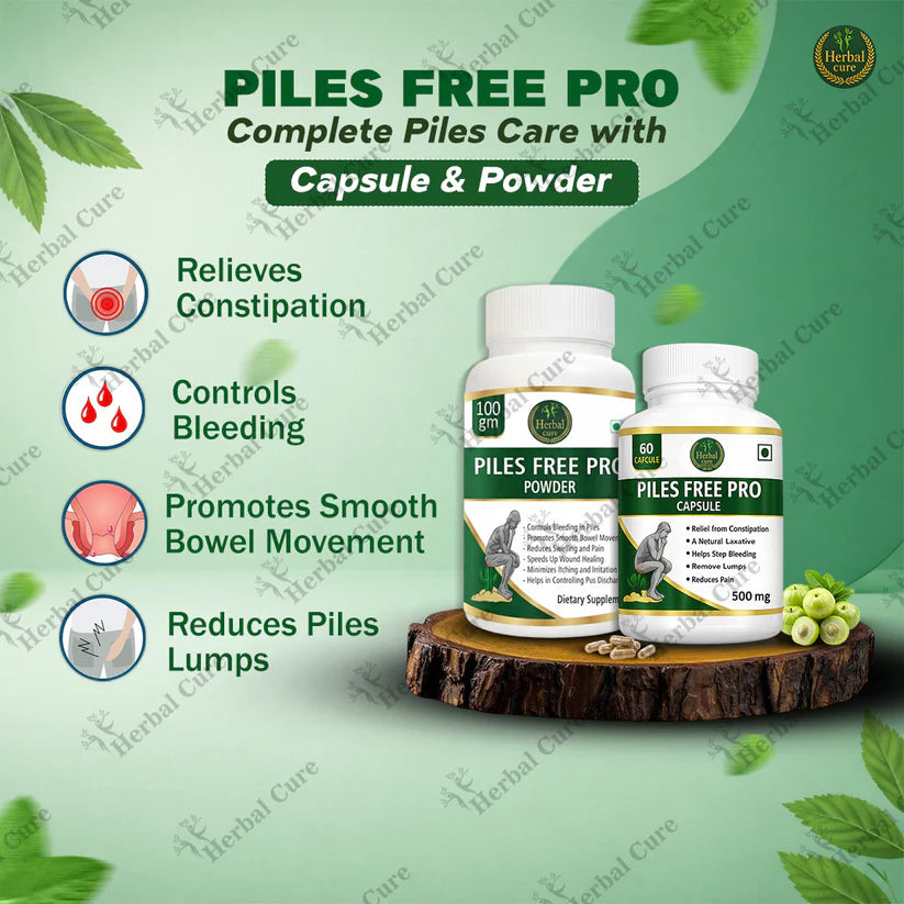 Combo of Piles free Pro Capsule and Powder