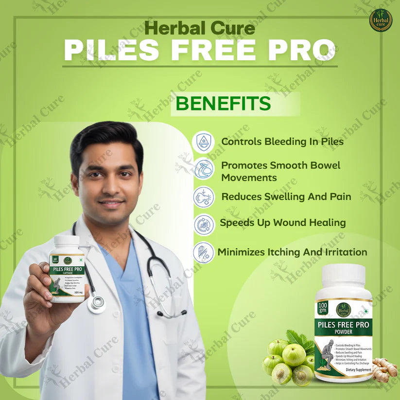Combo of Piles free Pro Capsule and Powder